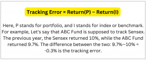 Tracking Error Formula